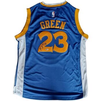 Draymond Green Signed Blue Warriors Jersey
