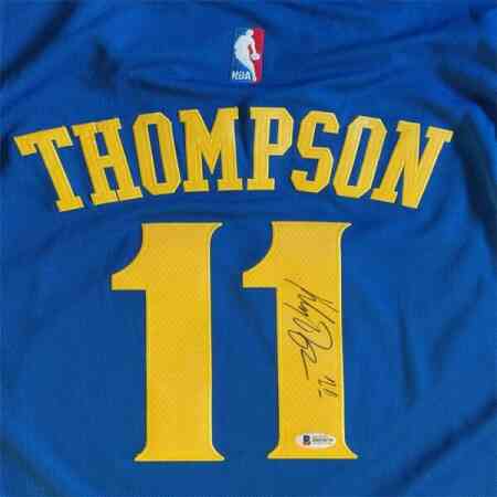 Klay Thompson Signiertes Golden State Warriors Jersey
