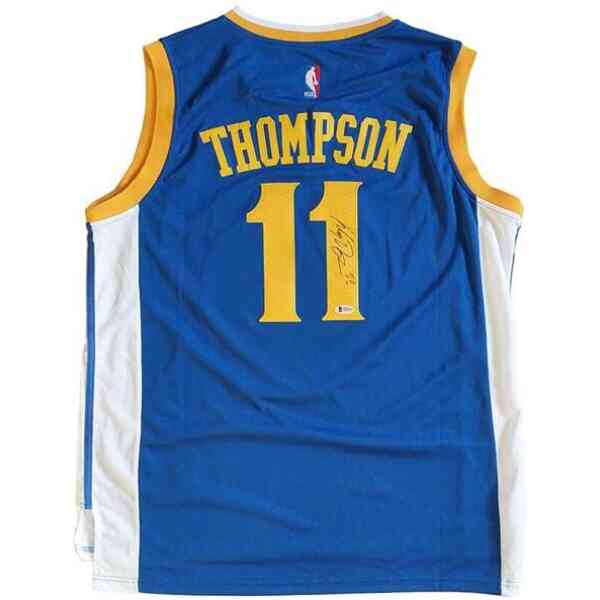 Klay Thompson Signiertes Golden State Warriors Jersey