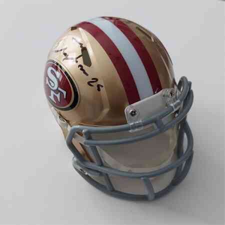 Elijah Mitchell Signierter SF 49ers Mini Helm