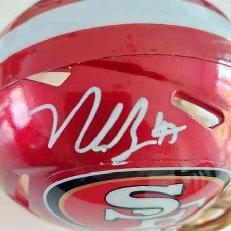Nick Bosa Signierter SF 49ers Mini Helm