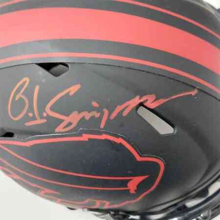 O.J. Simpson Signierter Bills Mini Helm
