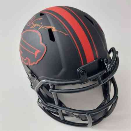 O.J. Simpson Signierter Bills Mini Helm