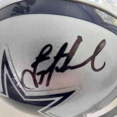 Troy Aikman Signierter Cowboys Mini Helm