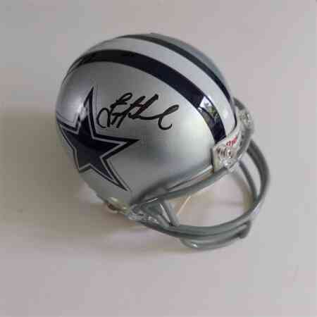 Troy Aikman Signierter Cowboys Mini Helm