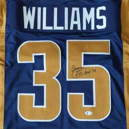 Aeneas Williams Signiertes LA Rams Jersey