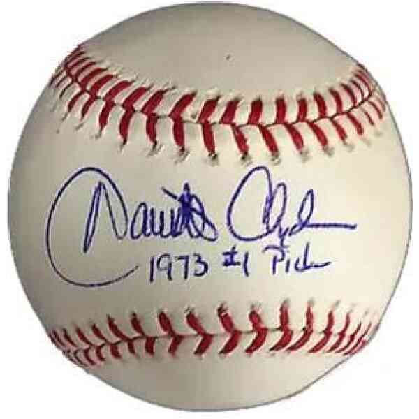 David Clyde Signierte Rawlings Baseball