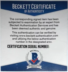 Beckett Certificate Logo