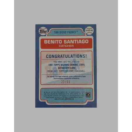Benito Santiago Signierte 2021 Archives Bazooka Card