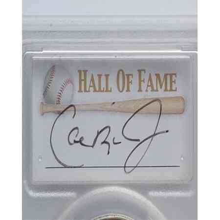Cal Ripken Jr. Signierte Baseball HoF MS70 Münze
