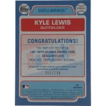 Kyle Lewis Signierter 2021 Archives Bazooka Card