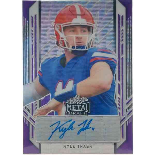 Kyle Trask Signierte 2021 Metal Rookie Card