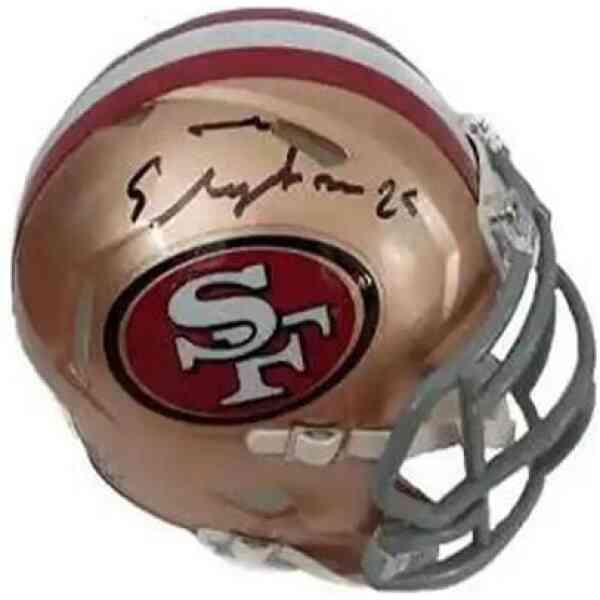 Elijah Mitchell Signierter SF 49ers Mini Helm
