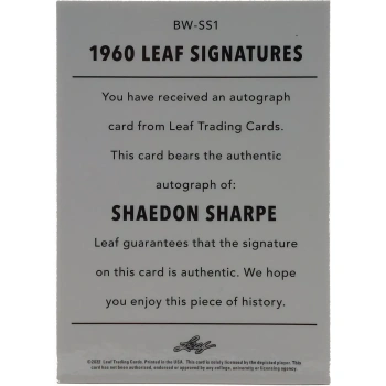 Shaedon Sharpe Signierte Rookie Card
