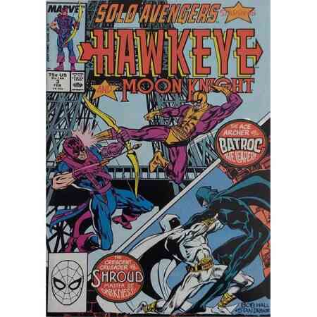 Marvel” Solo Avengers Hawkeye And Moon Knight #3 (1988)