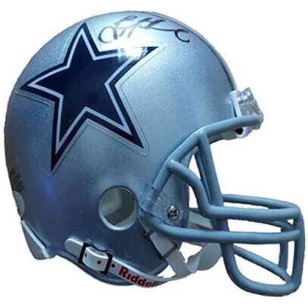 Troy Aikman Signierter Cowboys Mini Helm