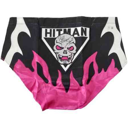 Bret Hart WWE Signierte Hitman Trunks
