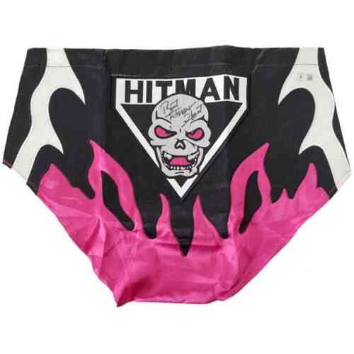 Bret Hart WWE Signierte Hitman Trunks