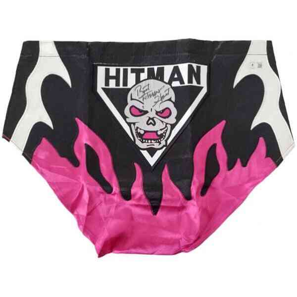 Bret Hart WWE Signierte Hitman Trunks