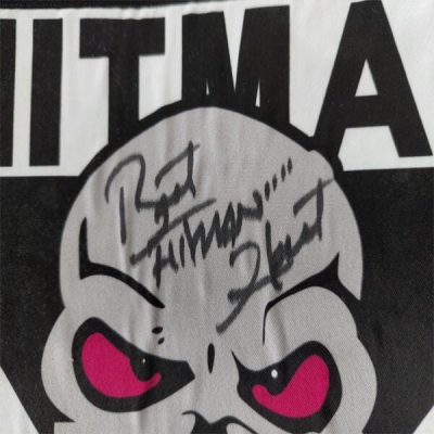 Bret Hart WWE Signierte Hitman Trunks