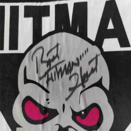 Bret Hart WWE Signierte Hitman Trunks