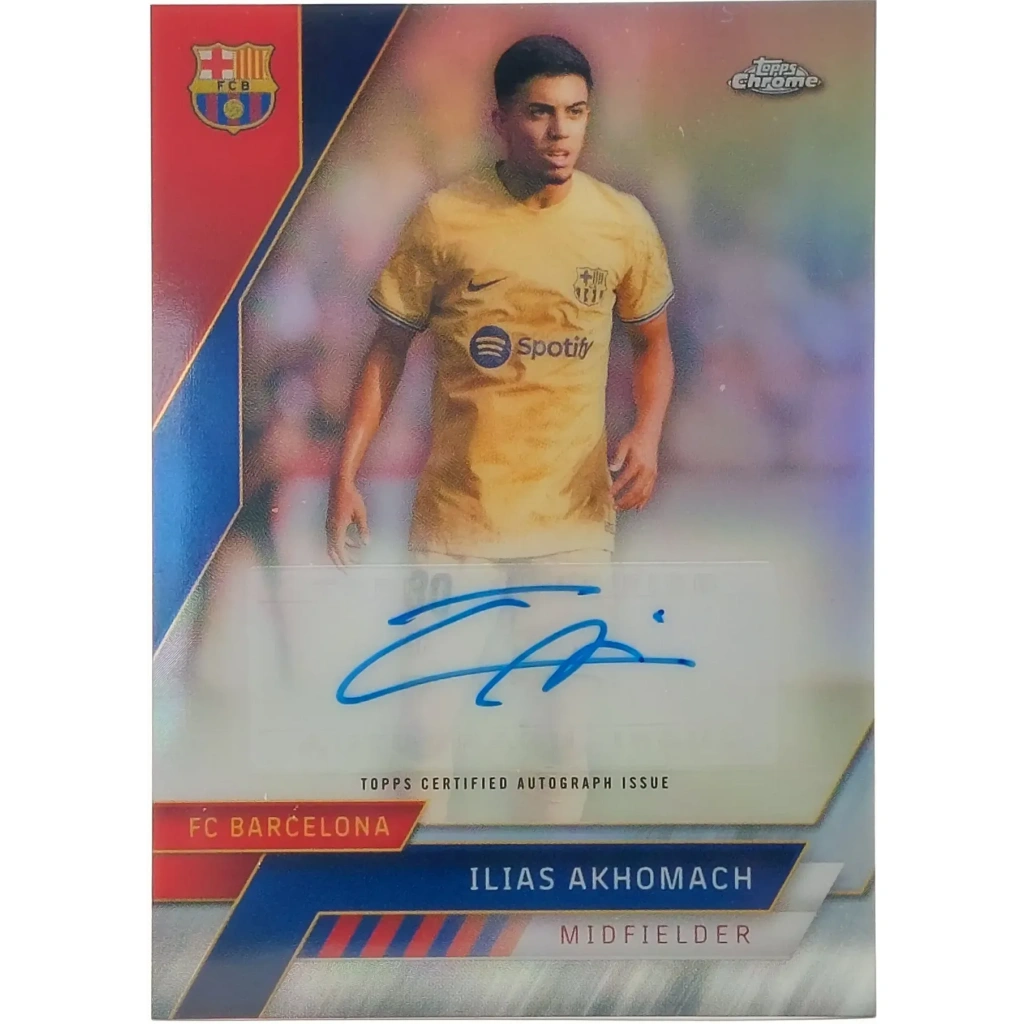 Ilias Akhomach Signierte 2022-23 Chrome Card