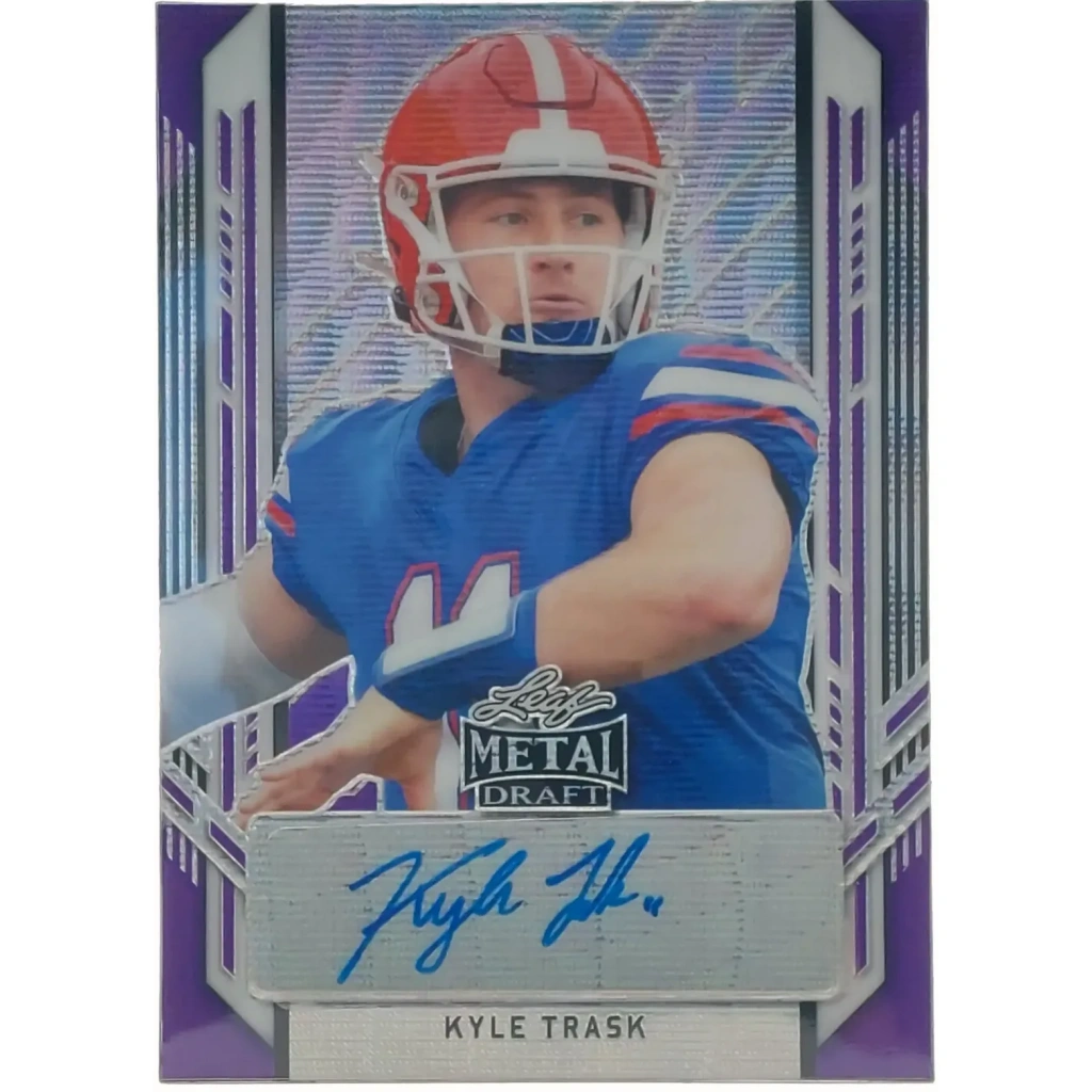 Kyle Trask Signierte 2021 Metal Rookie Card