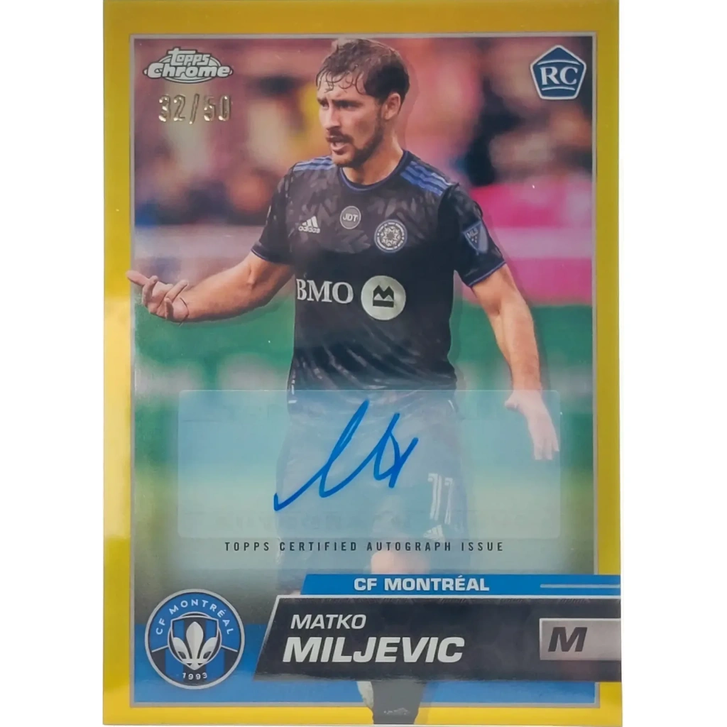 Matko Miljevic Signierte 2023 Topps Chrome Card