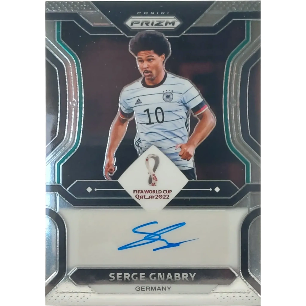 Serge Gnabry Signierte 2022 Panini Prizm Card