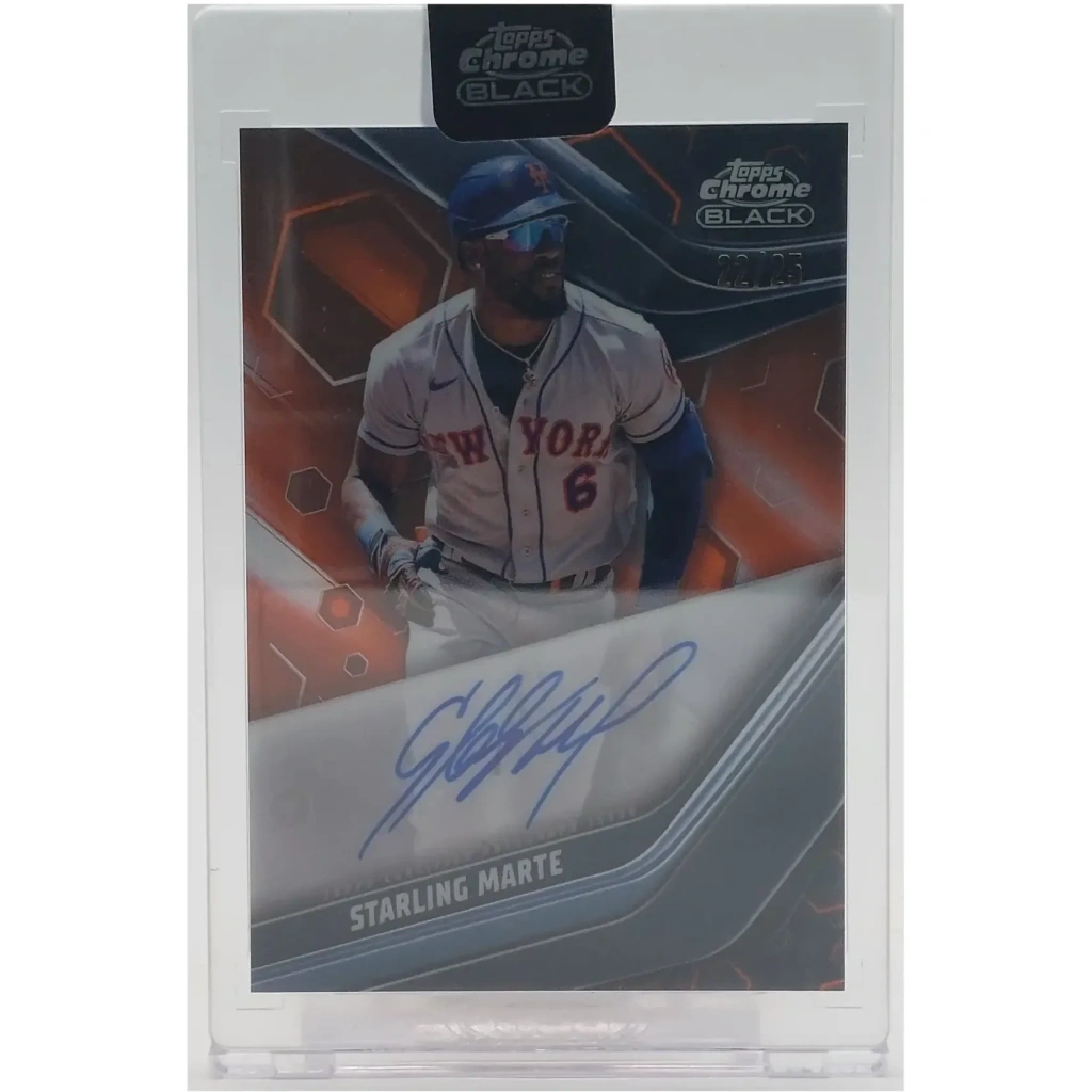 Starling Marte Signierte 2023 Topps Chrome Card