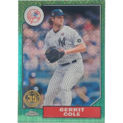 2022 Topps Chrome Gerrit Cole Grüne Parallel Card