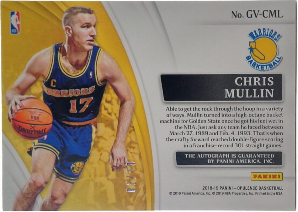 Chris Mullin Signierte 2019-20 Court King Card