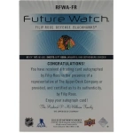 Filip Roos Signierte 2022-23 Future Watch Card