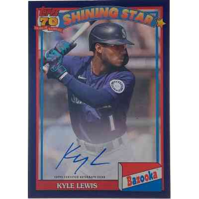Kyle Lewis Signierter 2021 Archives Bazooka Card