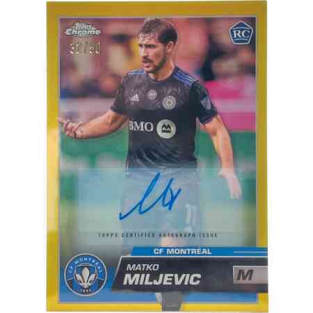 Matko Miljevic Signierte 2023 Topps Chrome Card