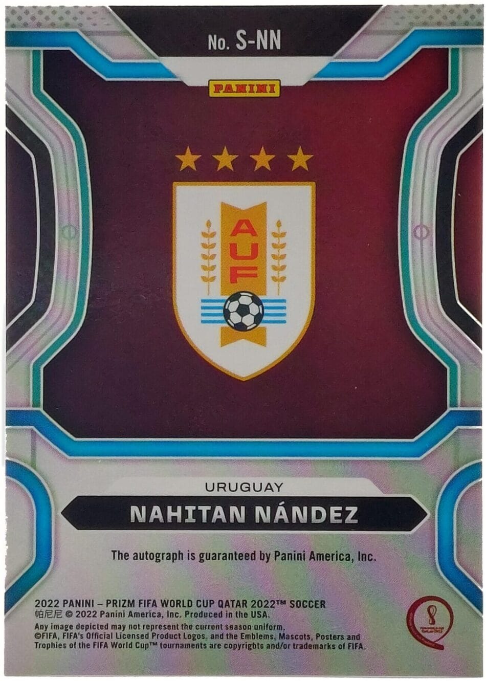 Nahitan Nandez Signierte 2022 Prizm Card