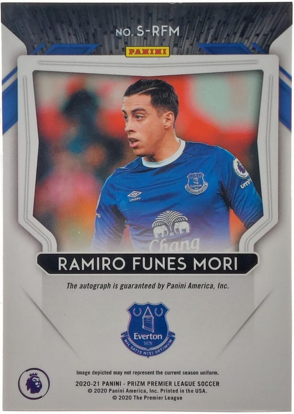Ramiro Funes Mori Signierte 2020-21 Panini Card