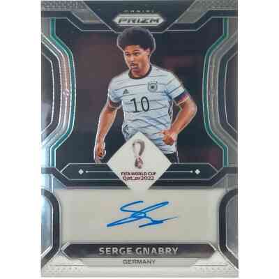 Serge Gnabry Signierte 2022 Panini Prizm Card
