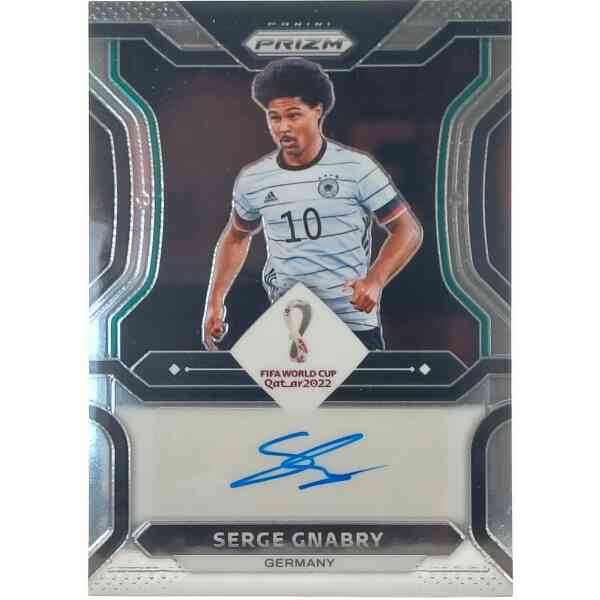 Serge Gnabry Signierte 2022 Panini Prizm Card