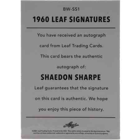 Shaedon Sharpe Signierte Rookie Card