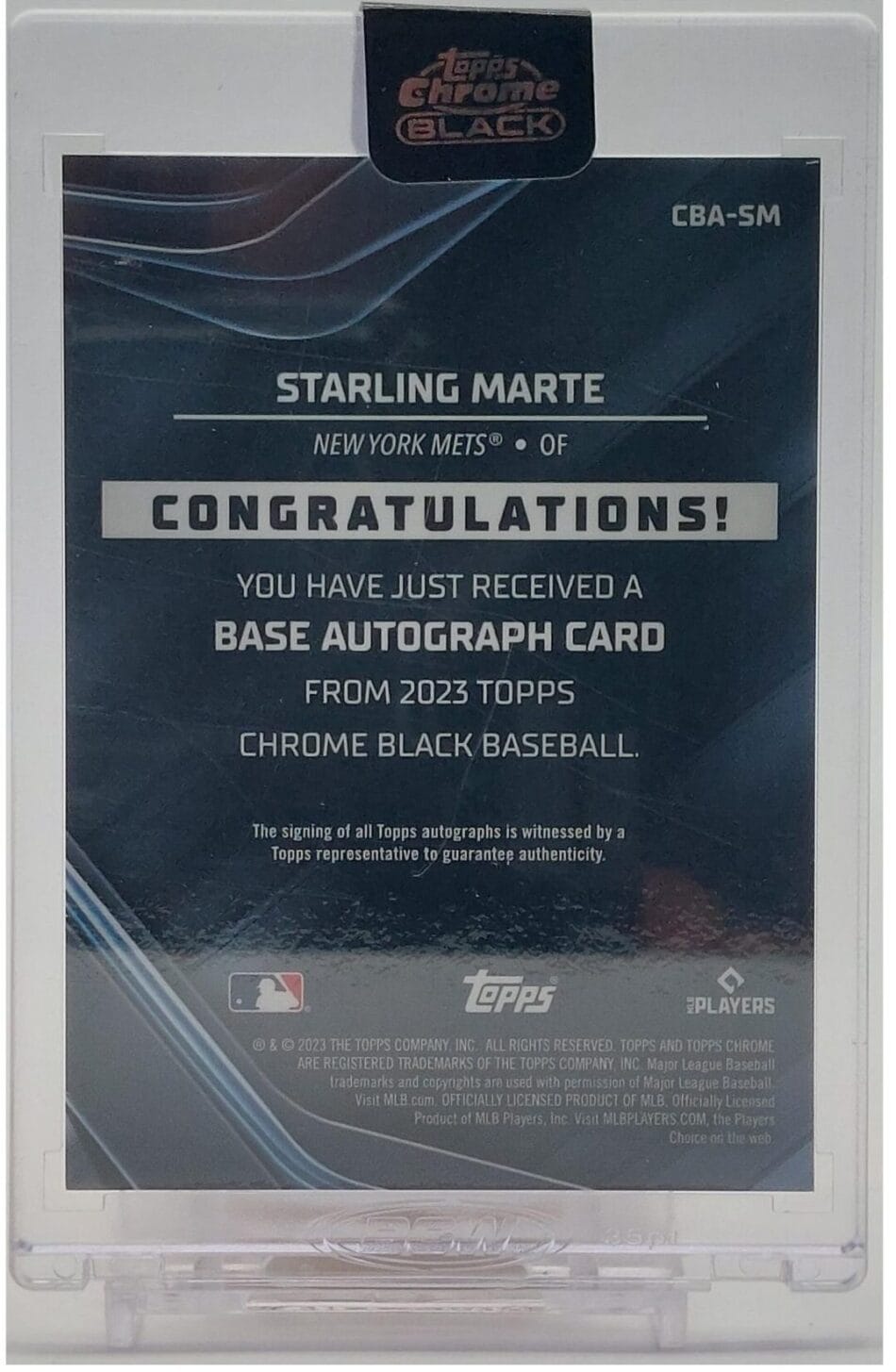 Starling Marte Signierte 2023 Topps Chrome Card