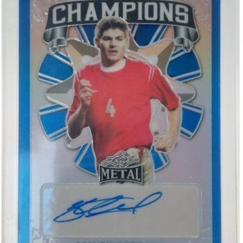 Steven Gerrard Signierte 2022 Leaf Soccer Card
