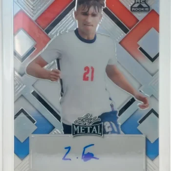 Zak Emmerson Signierte 2022 Leaf Soccer Card
