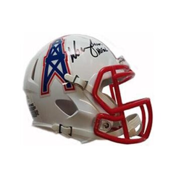 Warren Moon Signierter Oilers Mini Helm