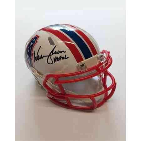 Warren Moon Signierter Oilers Mini Helm